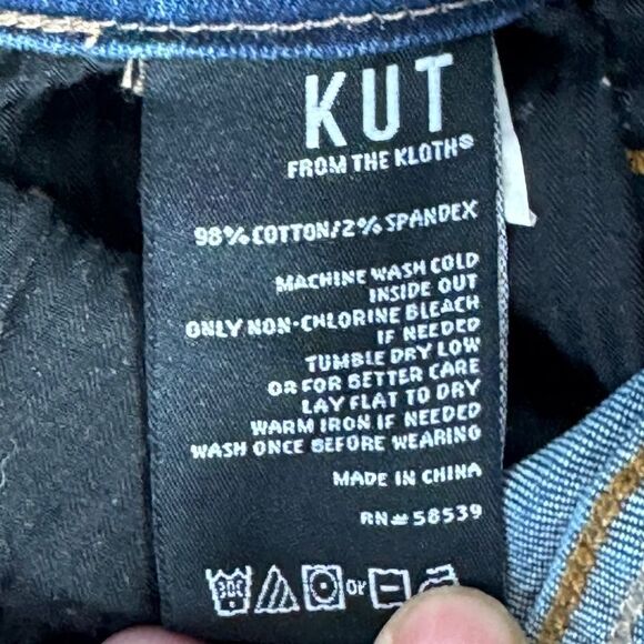 Kut From The Kloth Natalie Dark Wash Bermuda Shorts Sz 12 - Picture 6 of 9